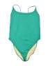 J.Crew Color Block Green One Piece Swimsuit Size S - photo 1