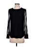 Anne Klein Black Long Sleeve Top Size S - photo 1