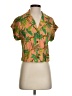 Monteau Tropical Orange Short Sleeve Blouse Size S - photo 1