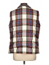 Lands' End 100% Polyester Plaid Ivory Vest Size L - photo 2