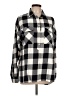 Old Navy 100% Cotton Checkered-gingham Black Long Sleeve Button-Down Shirt Size L - photo 1