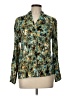 Chico's Animal Print Teal Long Sleeve Blouse Size Lg (2) - photo 1