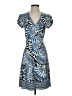 BCBGMAXAZRIA Print Blue Casual Dress Size S (petite) - photo 1