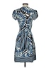 BCBGMAXAZRIA Print Blue Casual Dress Size S (petite) - photo 2