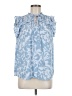 Maison d' Amelie 100% Polyester Blue Sleeveless Blouse Size M - photo 1