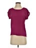 Pink Rose 100% Polyester Burgundy Short Sleeve Top Size S - photo 1