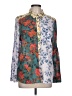 Sundance Floral Blue Long Sleeve Blouse Size L - photo 1