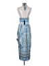 Lulus 100% Polyester Paisley Blue Cocktail Dress Size S - photo 2