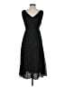 Talbots 100% Silk Polka Dots Black Cocktail Dress Size 4 - photo 2