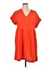 Universal Thread 100% Cotton Solid Orange Casual Dress Size XL - photo 1