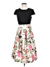 Elle 100% Polyester Floral Black Casual Dress Size S - photo 1