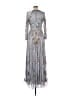 Mac Duggal 100% Polyester Silver Cocktail Dress Size 6 - photo 2