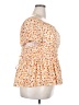 Torrid Floral Orange Short Sleeve Blouse Size 2X Plus (2) - photo 4
