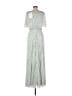 Mac Duggal 100% Polyester Silver Cocktail Dress Size 8 - photo 2