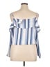 rue21 100% Polyester Blue 3/4 Sleeve Blouse Size XL - photo 2
