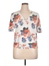 Eclair Floral Ivory Short Sleeve Blouse Size XL - photo 1
