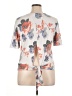 Eclair Floral Ivory Short Sleeve Blouse Size XL - photo 2