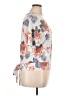 Eclair Floral Ivory Short Sleeve Blouse Size XL - photo 4
