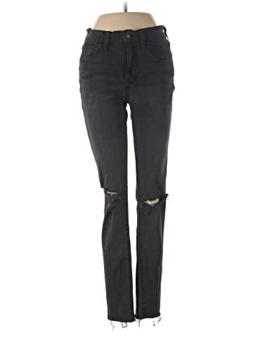 Madewell 9" Mid-Rise Skinny Jeans in Black Sea (view 1)