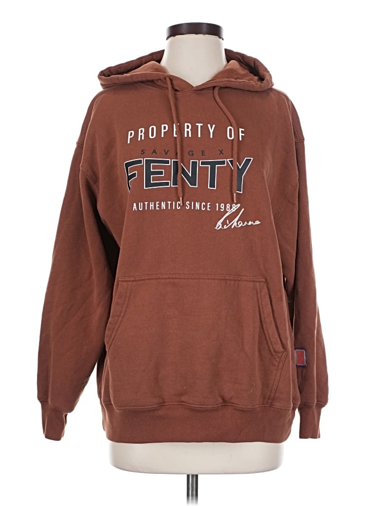 Pre-owned Savage X Fenty Pullover Hoodie In Brown