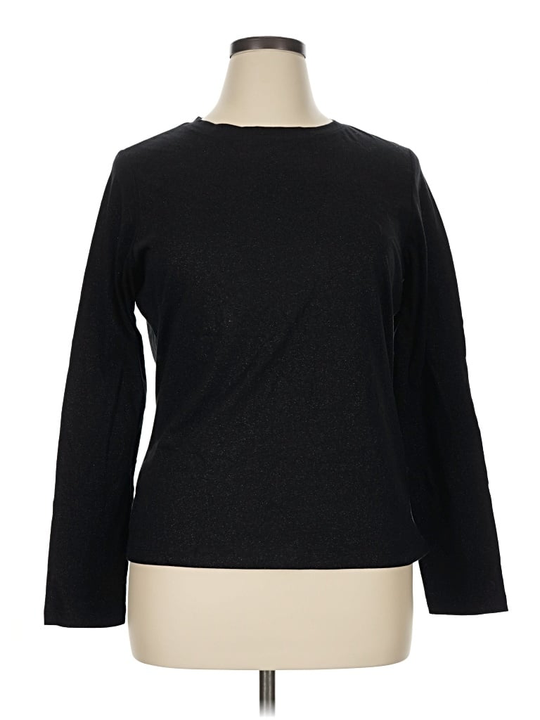 Pre-owned Talbots Long Sleeve T-shirt In Black