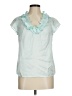 Talbots Teal Short Sleeve Silk Top Size 6 - photo 1