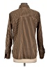 Chico's Chevron-herringbone Brown Long Sleeve Button-Down Shirt Size Lg (2) - photo 2