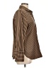 Chico's Chevron-herringbone Brown Long Sleeve Button-Down Shirt Size Lg (2) - photo 4
