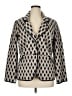 Pendleton 100% Cotton Chevron-herringbone Animal Print Graphic Jacquard Leopard Print Tan Ivory Blazer Size 1X - photo 1