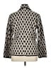 Pendleton 100% Cotton Chevron-herringbone Animal Print Graphic Jacquard Leopard Print Tan Ivory Blazer Size 1X - photo 2