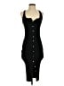 Zara Solid Black Casual Dress Size S - photo 1