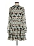 Reiss 100% Polyester Argyle Teal Casual Dress Size 8 - photo 1