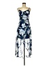 Lily Rose 100% Polyester Floral Blue Cocktail Dress Size M - photo 1