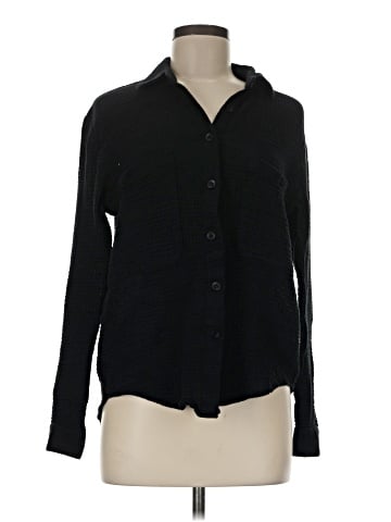 Monrow Long Sleeve Button-Down Shirt (view 1)