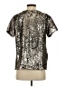 Vanessa Virginia 100% Polyester Metallic Silver Short Sleeve Top Size S - photo 2