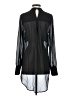 Double Zero 100% Polyester Black Long Sleeve Blouse Size S - photo 2