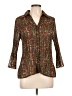 Fashion Bug 100% Polyester Tweed Brown 3/4 Sleeve Blouse Size L - photo 1