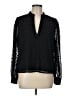 Ann Taylor LOFT 100% Polyester Black Long Sleeve Blouse Size L - photo 1