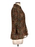 Fashion Bug 100% Polyester Tweed Brown 3/4 Sleeve Blouse Size L - photo 4