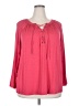 Chaps Pink Long Sleeve Blouse Size 2X - photo 1