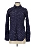 Garnet Hill Polka Dots Blue Long Sleeve Blouse Size 4 - photo 1