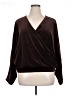 Express Burgundy Long Sleeve Blouse Size XL - photo 1