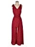 Sienna Sky 100% Polyester Hearts Red Jumpsuit Size S - photo 1