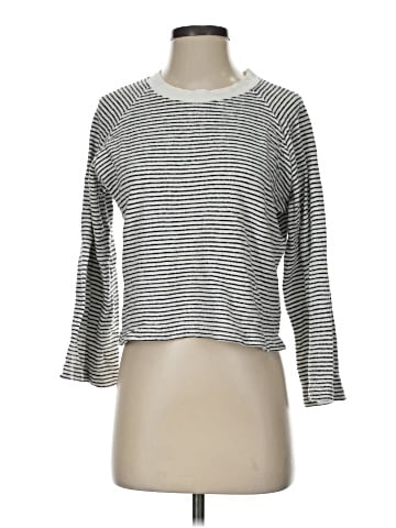 Madewell Terry Raglan Sweatshirt in Stripe (view 1)