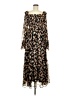 Moon River 100% Polyester Animal Print Brown Casual Dress Size M - photo 1