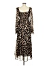 Moon River 100% Polyester Animal Print Brown Casual Dress Size M - photo 2