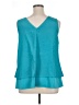 Worthington 100% Polyester Teal Sleeveless Blouse Size XL - photo 2