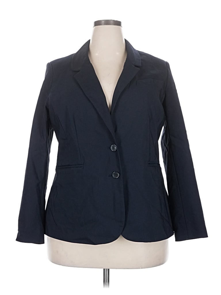 Pre-owned Eloquii Blazer Jacket In Blue