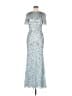 Mac Duggal 100% Polyester Blue Cocktail Dress Size 6 - photo 1