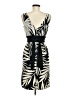 Max and Cleo Tropical Black Tan Cocktail Dress Size 6 - photo 2